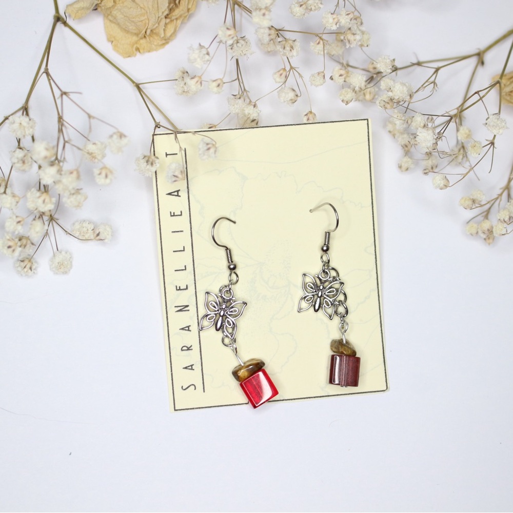 Silver Butterfly Earrings